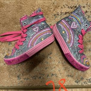 Girls size 11 sneakers. Sparkly high tops. Good condition just need wipe down.